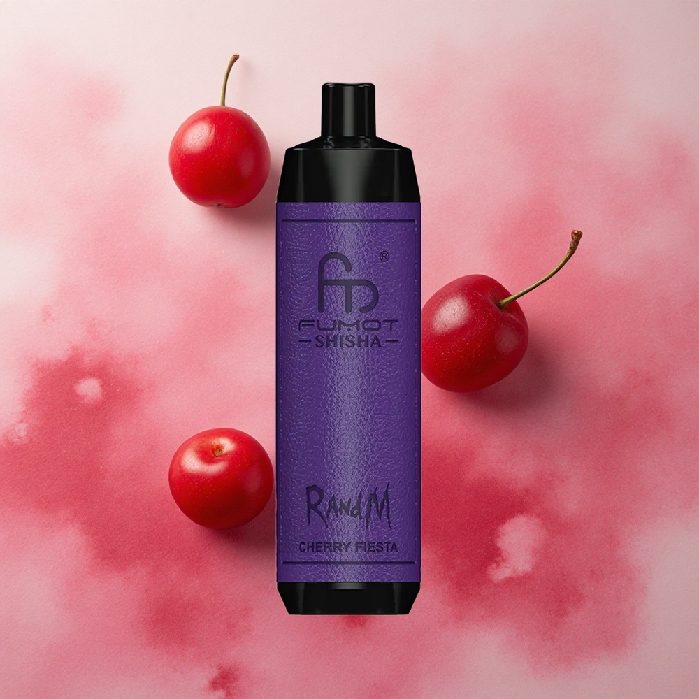 RandM Fumot Shisha 10000 Puffs 18ml E-liquid Capacity Disposable Vape Cherry Fiesta