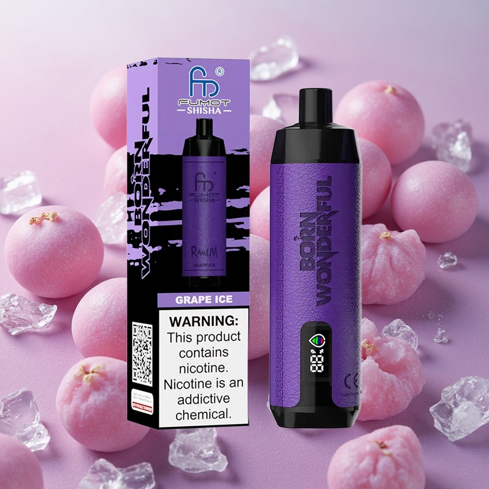 RandM Fumot Shisha 10000 Puffs 18ml E-liquid Capacity Disposable Vape Grape Ice
