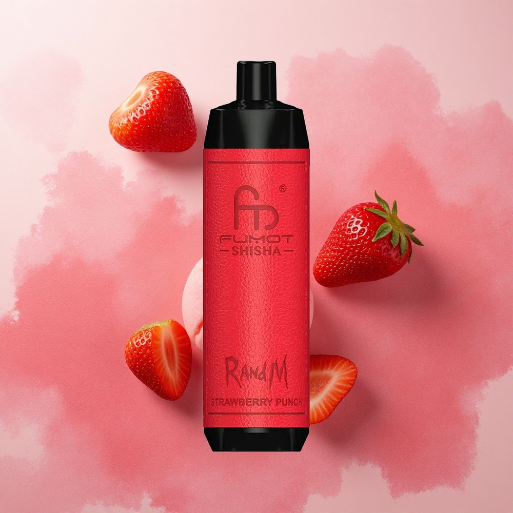 RandM Fumot Shisha 10000 Puffs 18ml E-liquid Capacity Disposable Vape Strawberry Punch