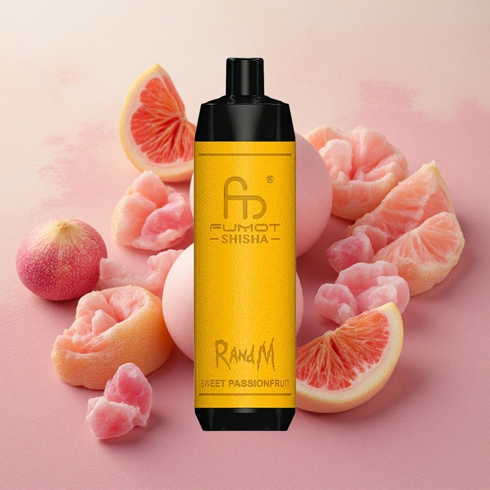 RandM Fumot Shisha 10000 Puffs 18ml E-liquid Capacity Disposable Vape Sweet Passion Fruit