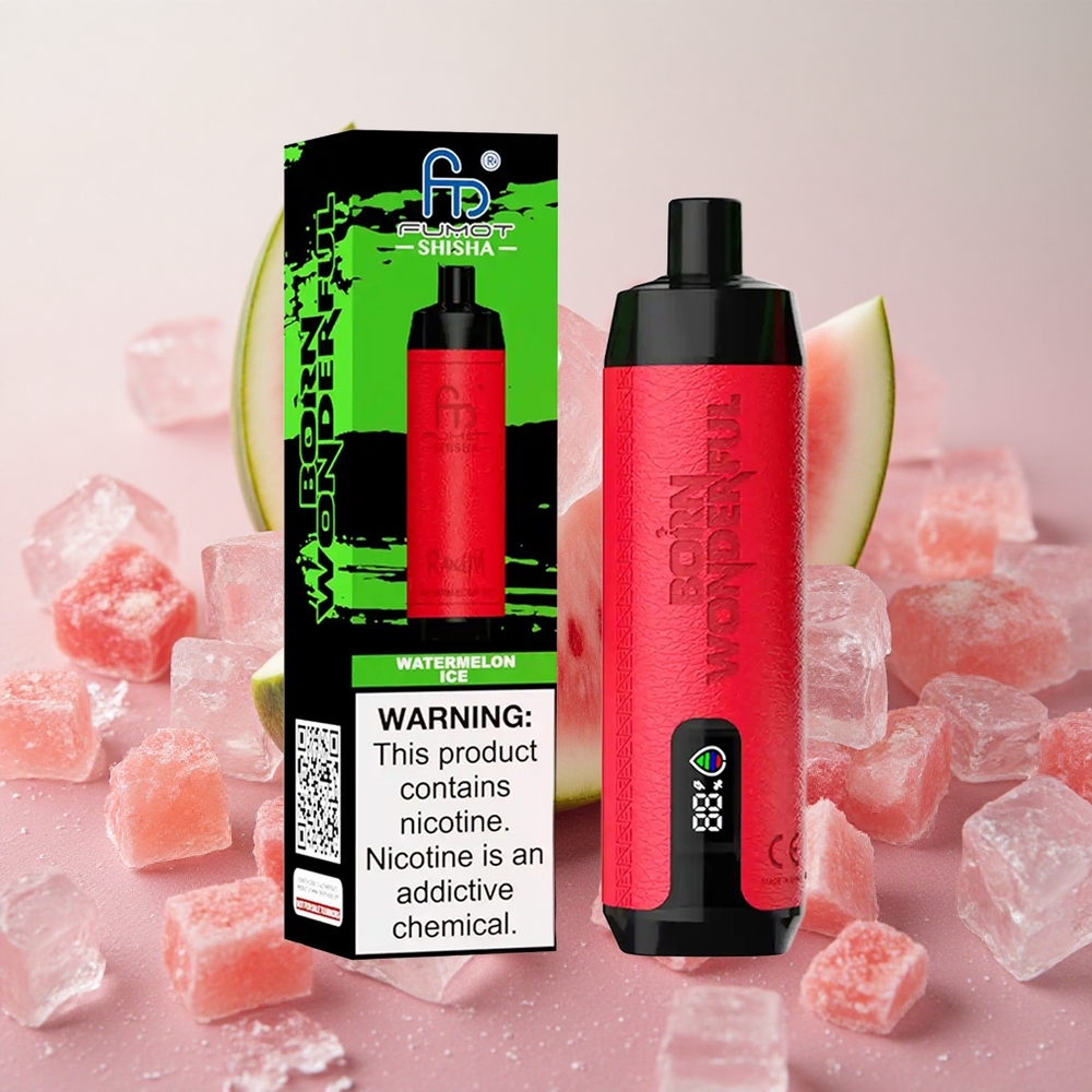 RandM Fumot Shisha 10000 Puffs 18ml E-liquid Capacity Disposable Vape Watermelon Ice