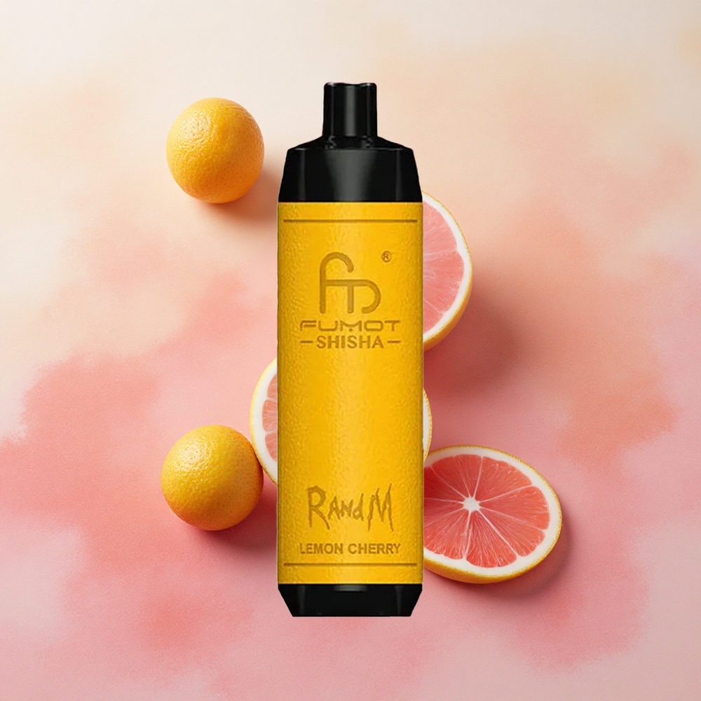 RandM Fumot Shisha 10000 Puffs 18ml E-liquid Capacity Lemon Cherry Disposable Vape