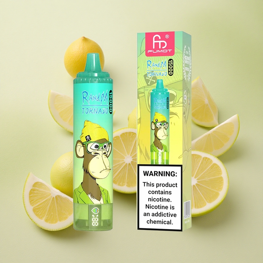 RandM Fumot Tornado15000 Puffs 25ml E-liquid Capacity Lemon Lime Disposable Vape
