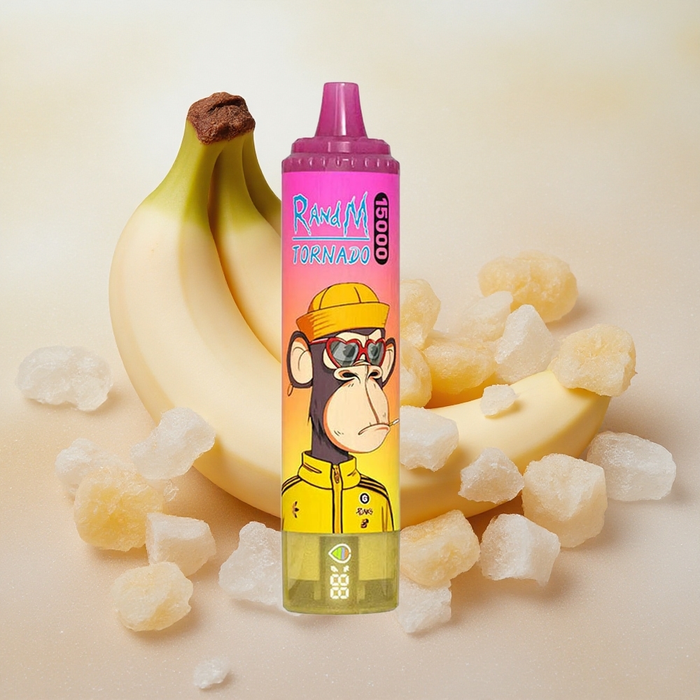 RandM Fumot Tornado 15000 Puffs 25ml E-liquid Capacity Banana Ice