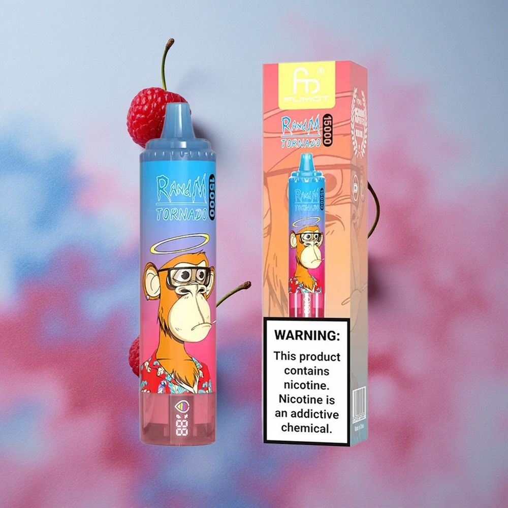 RandM Fumot Tornado 15000 Puffs 25ml E-liquid Capacity Blue Razz Cherry