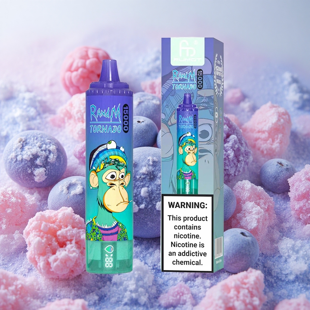 RandM Fumot Tornado 15000 Puffs 25ml E-liquid Capacity Blueberry On Ice