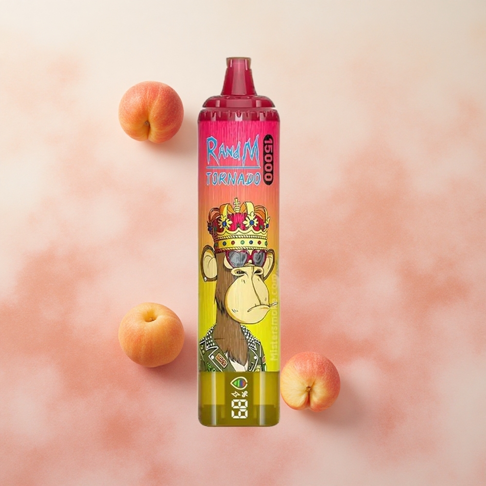 RandM Fumot Tornado 15000 Puffs 25ml E-liquid Capacity Iced Peach