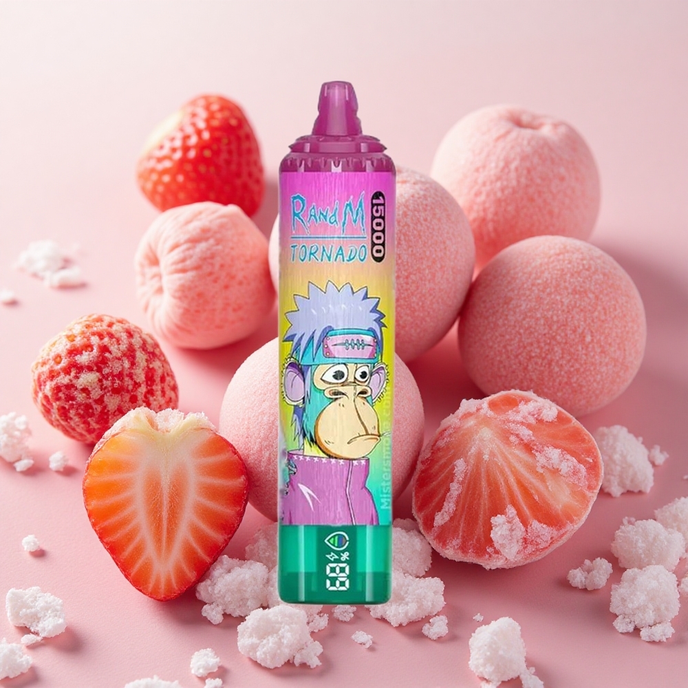 RandM Fumot Tornado 15000 Puffs 25ml E-liquid Capacity Iced Strawberry