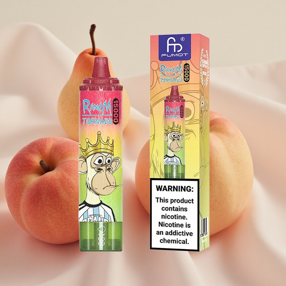 RandM Fumot Tornado 15000 Puffs 25ml E-liquid Capacity Mesh Apple Peach Pear