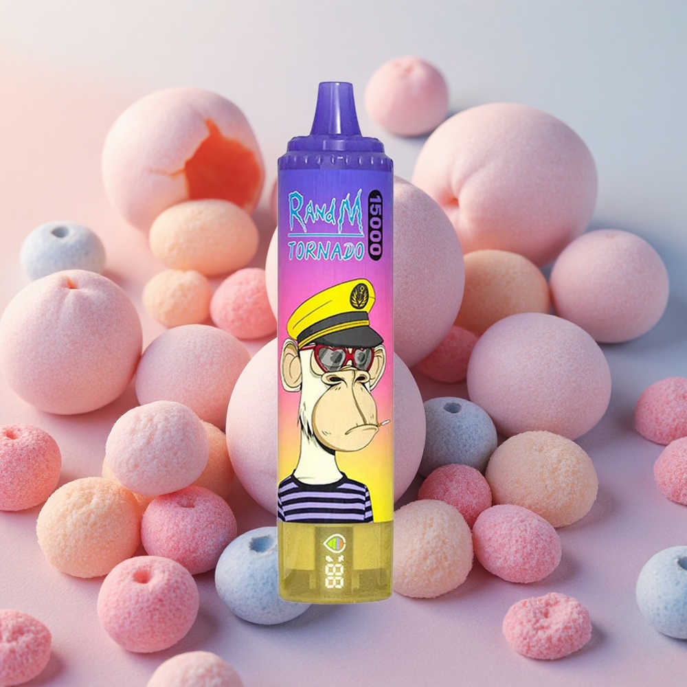 RandM Fumot Tornado 15000 Puffs 25ml E-liquid Capacity Peach Blueberry Candy