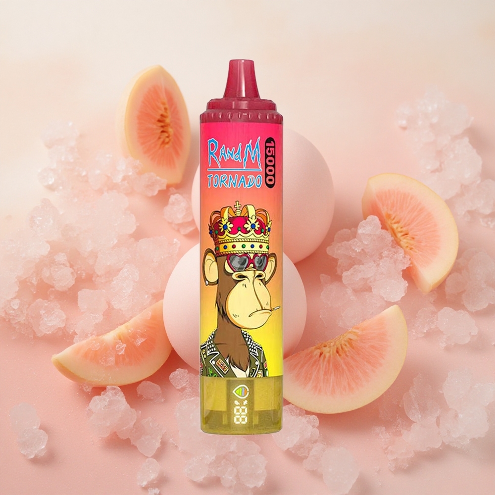 RandM Fumot Tornado 15000 Puffs 25ml E-liquid Capacity Peach Ice