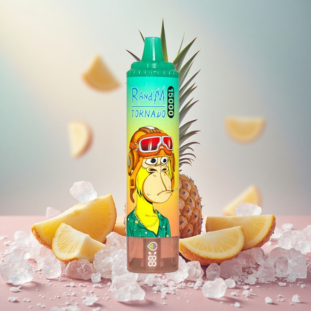 RandM Fumot Tornado 15000 Puffs 25ml E-liquid Capacity Pineapple Ice Disposable Vape