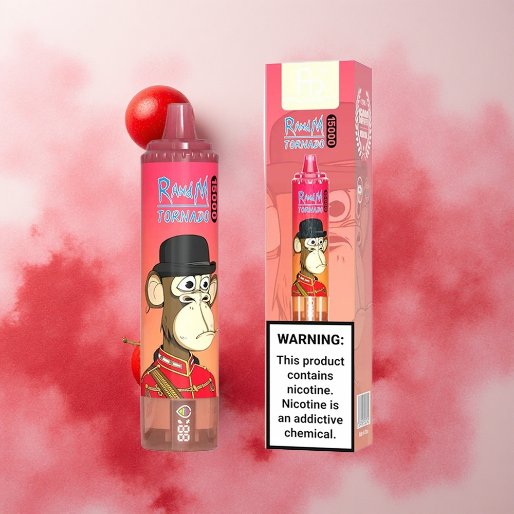 RandM Fumot Tornado 15000 Puffs 25ml E-liquid Capacity Red Energy Ice Disposable Vape