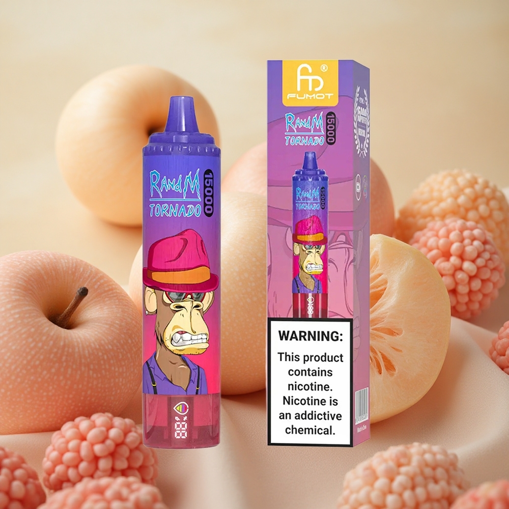 RandM Fumot Tornado 15000 Puffs 25ml E-liquid Capacity Sour Apple
