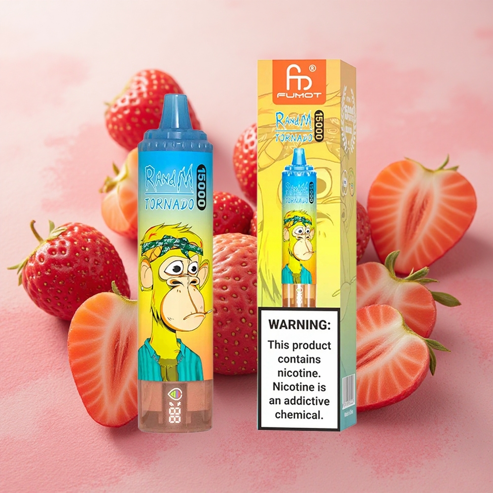 RandM Fumot Tornado 15000 Puffs 25ml E-liquid Capacity Strawberry