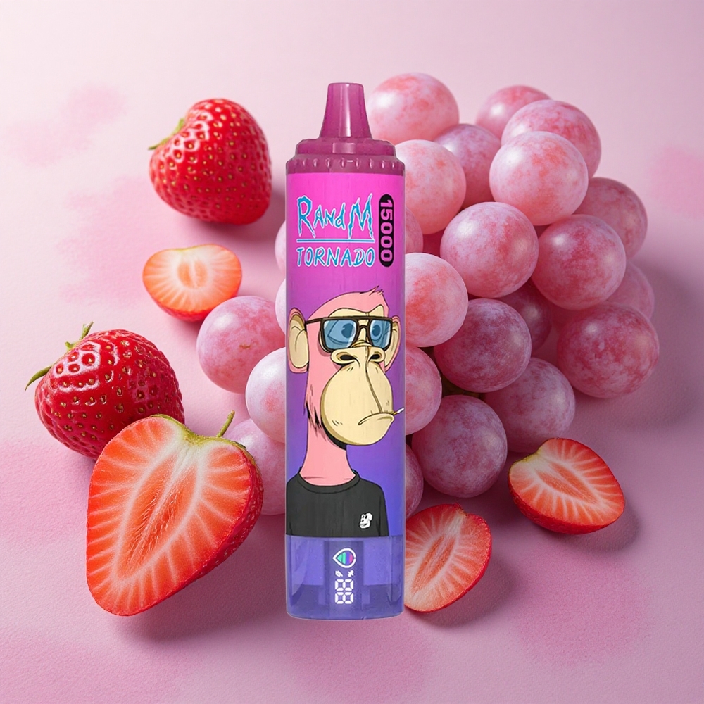 RandM Fumot Tornado 15000 Puffs 25ml E-liquid Capacity Strawberry Grape