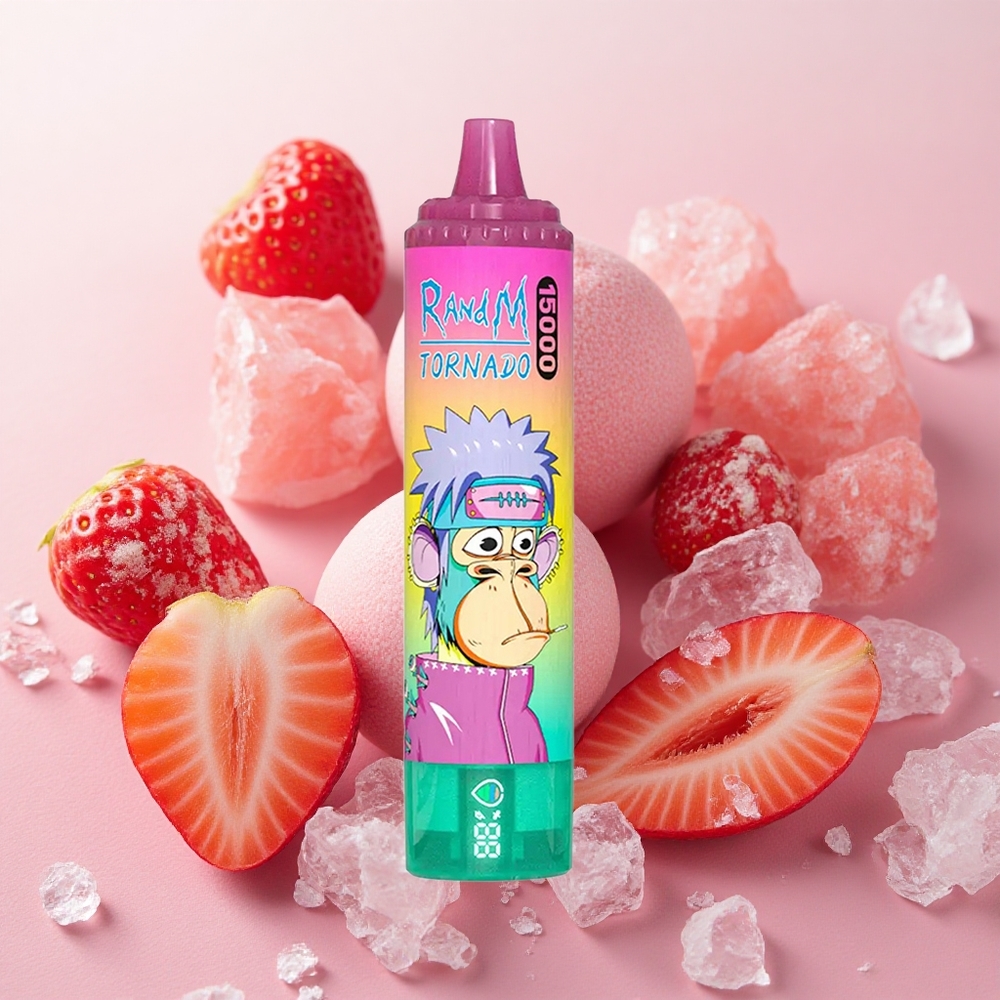 RandM Fumot Tornado 15000 Puffs 25ml E-liquid Capacity Strawberry Ice