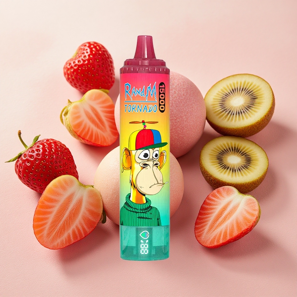 RandM Fumot Tornado 15000 Puffs 25ml E-liquid Capacity Strawberry Kiwi