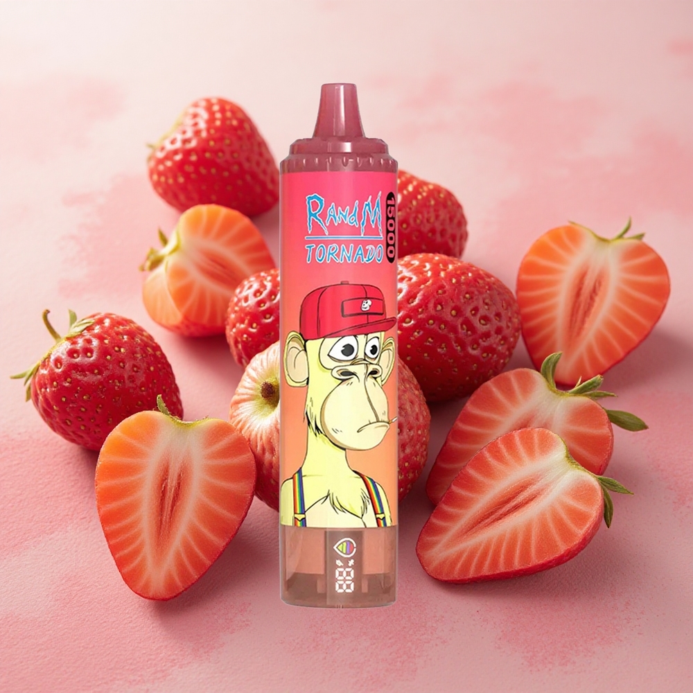 RandM Fumot Tornado 15000 Puffs 25ml E-liquid Capacity Strawberry Red Bull