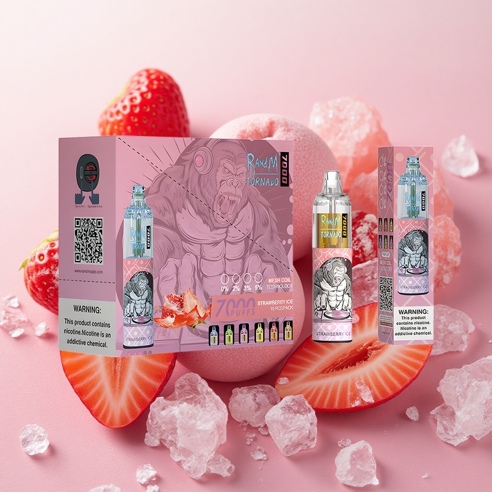 RandM Fumot Tornado 7000 14ml E-liquid Capacity Mesh Strawberry Ice