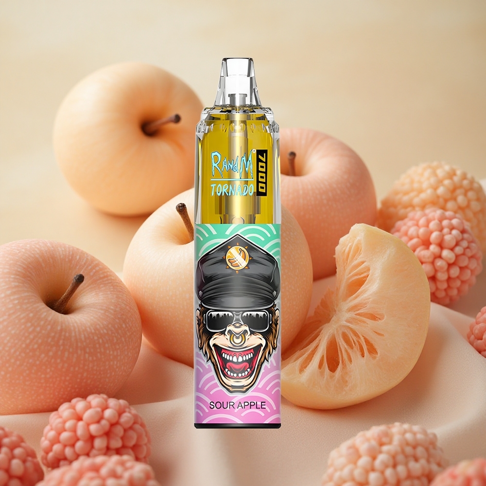 RandM Fumot Tornado 7000 Puffs 14ml E-liquid Capacity Air-Adjustable Sour Apple