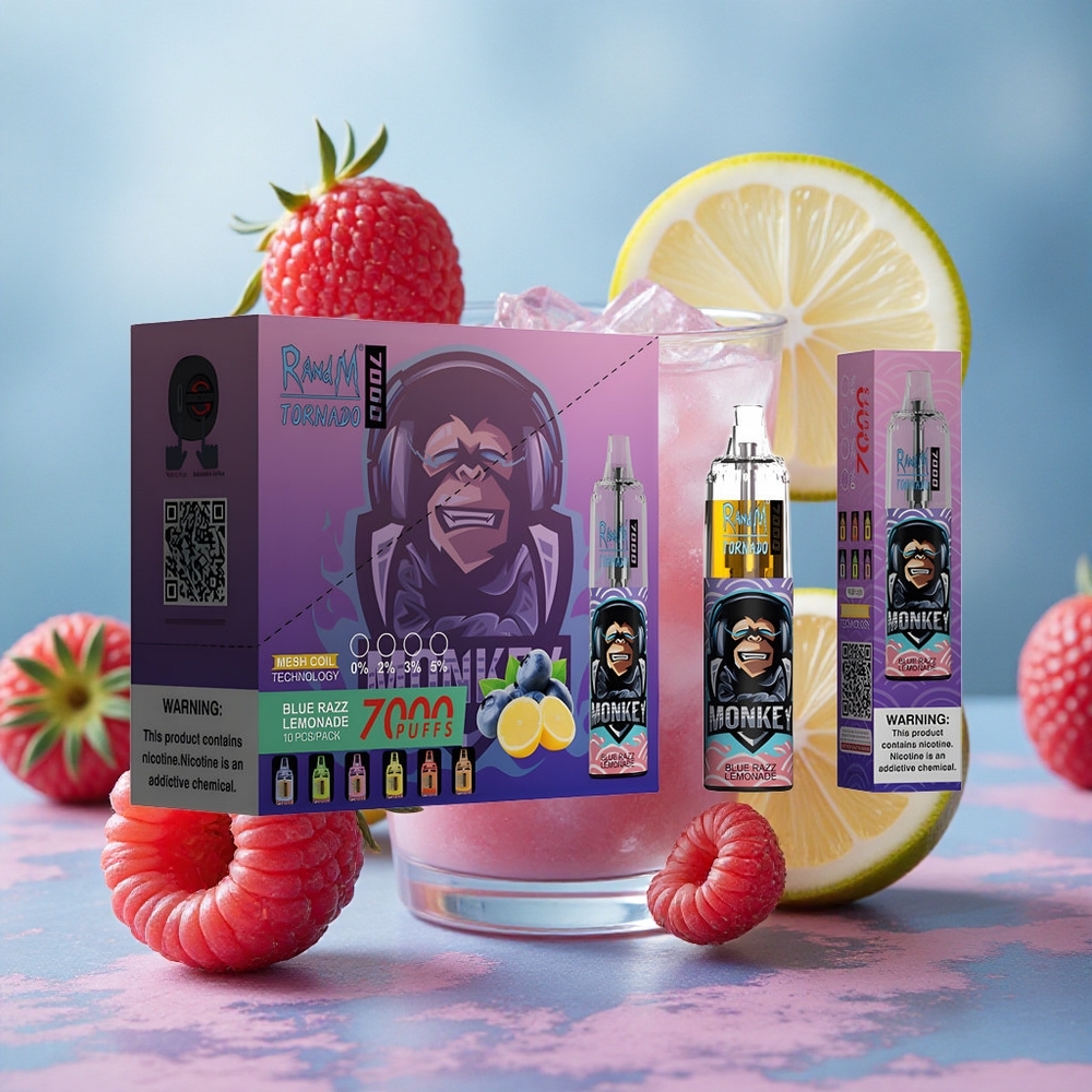 RandM Fumot Tornado 7000 Puffs 14ml E-liquid Capacity Blue Razz Lemonade