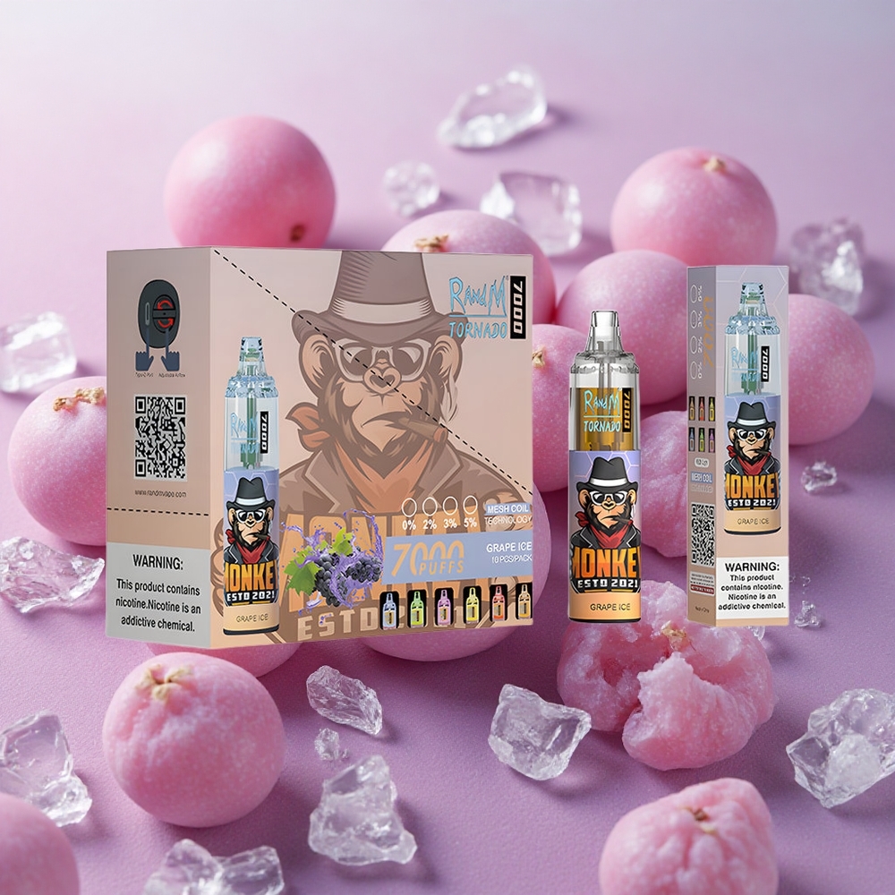 RandM Fumot Tornado 7000 Puffs 14ml E-liquid Capacity Grape Ice