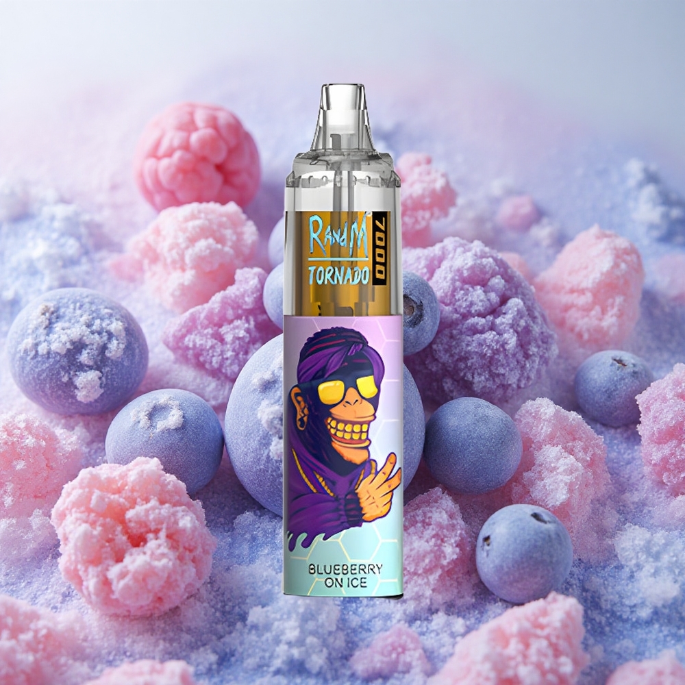 RandM Fumot Tornado 7000 Puffs 14ml E-liquid Capacity Mesh Blueberry On Ice