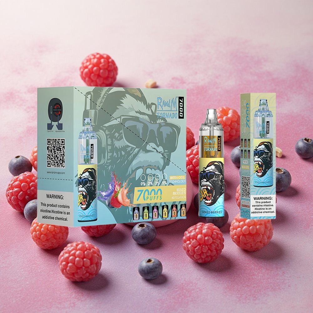 RandM Fumot Tornado 7000 Puffs 14ml E-liquid Capacity Mesh Mixed Berries