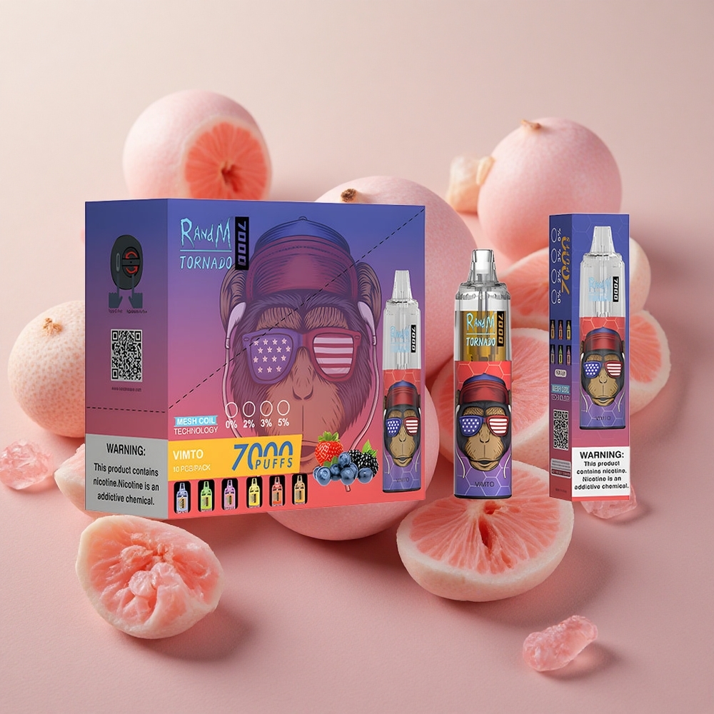 RandM Fumot Tornado 7000 Puffs 14ml E-liquid Capacity Mesh Vimto