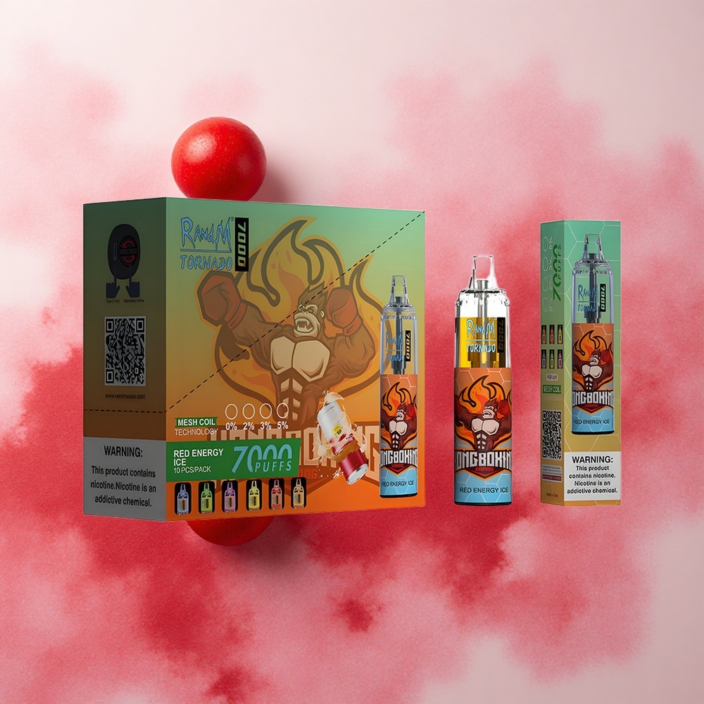 RandM Fumot Tornado 7000 Puffs 14ml E-liquid Capacity Red Energy Ice