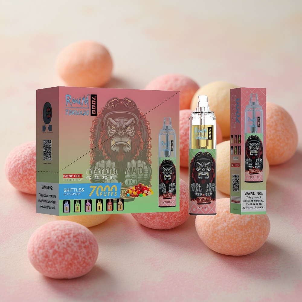 RandM Fumot Tornado 7000 Puffs 14ml E-liquid Capacity Skittles