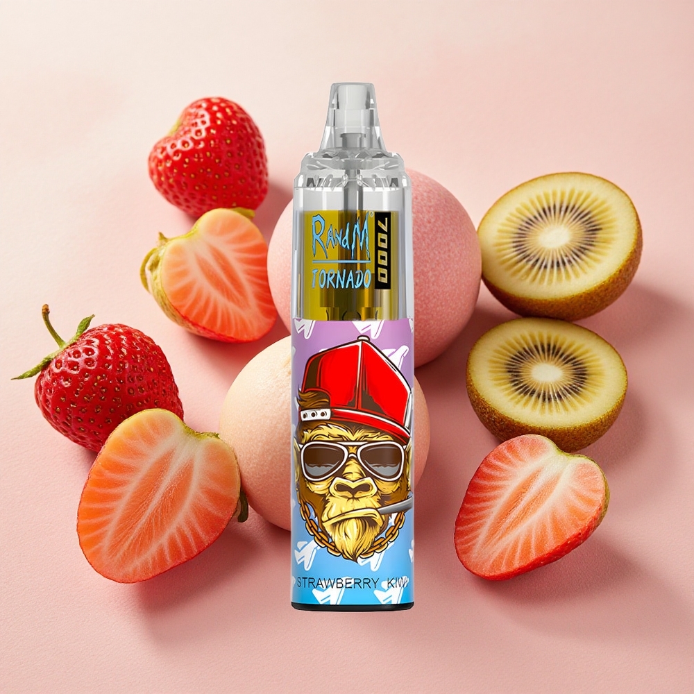 RandM Fumot Tornado 7000 Puffs 14ml E-liquid Capacity Strawberry Kiwi