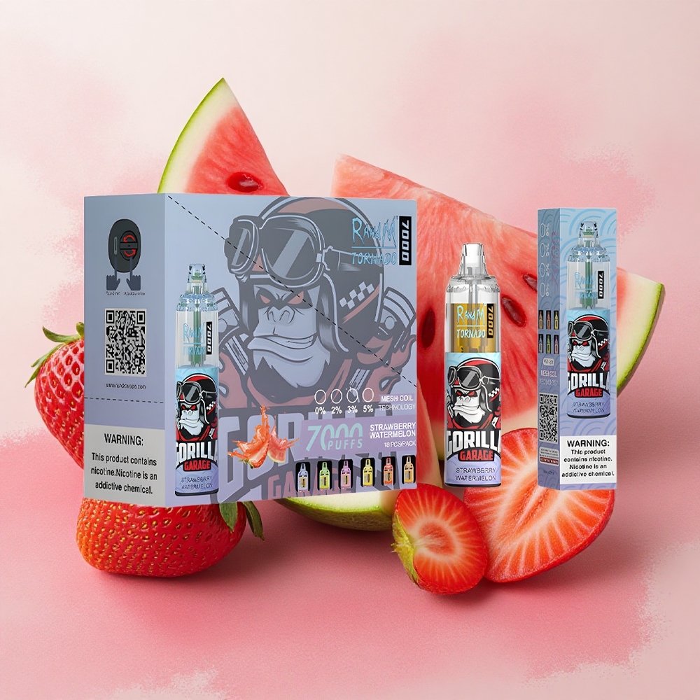 RandM Fumot Tornado 7000 Puffs 14ml E-liquid Capacity Strawberry Watermelon