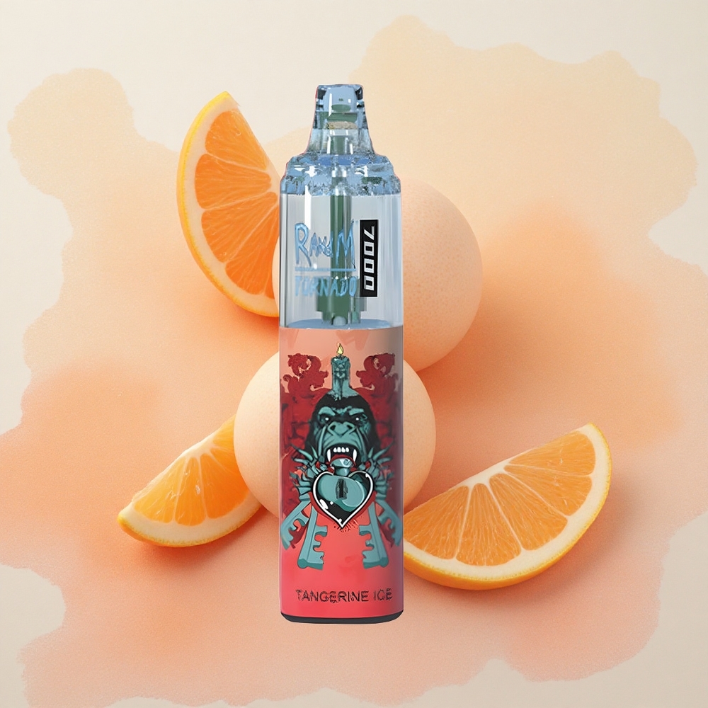 RandM Fumot Tornado 7000 Puffs 14ml E-liquid Capacity Tangerine Ice