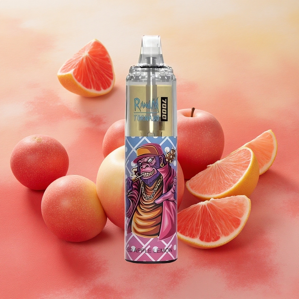 RandM Fumot Tornado 7000 Puffs RGB Light Air-Adjustable Red Apple Lemon