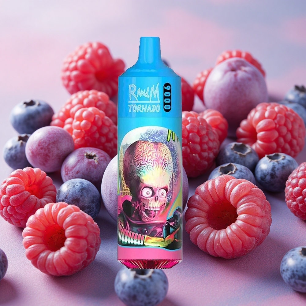 RandM Fumot Tornado 9000 Puffs 18ml E-liquid Capacity Mesh Blueberry Sour Raspberry