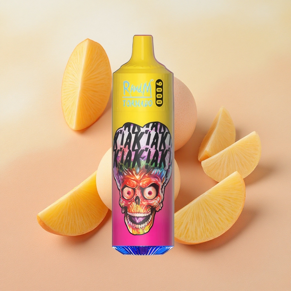 RandM Fumot Tornado 9000 Puffs 18ml E-liquid Capacity Mesh Peachy Mango Pineapple