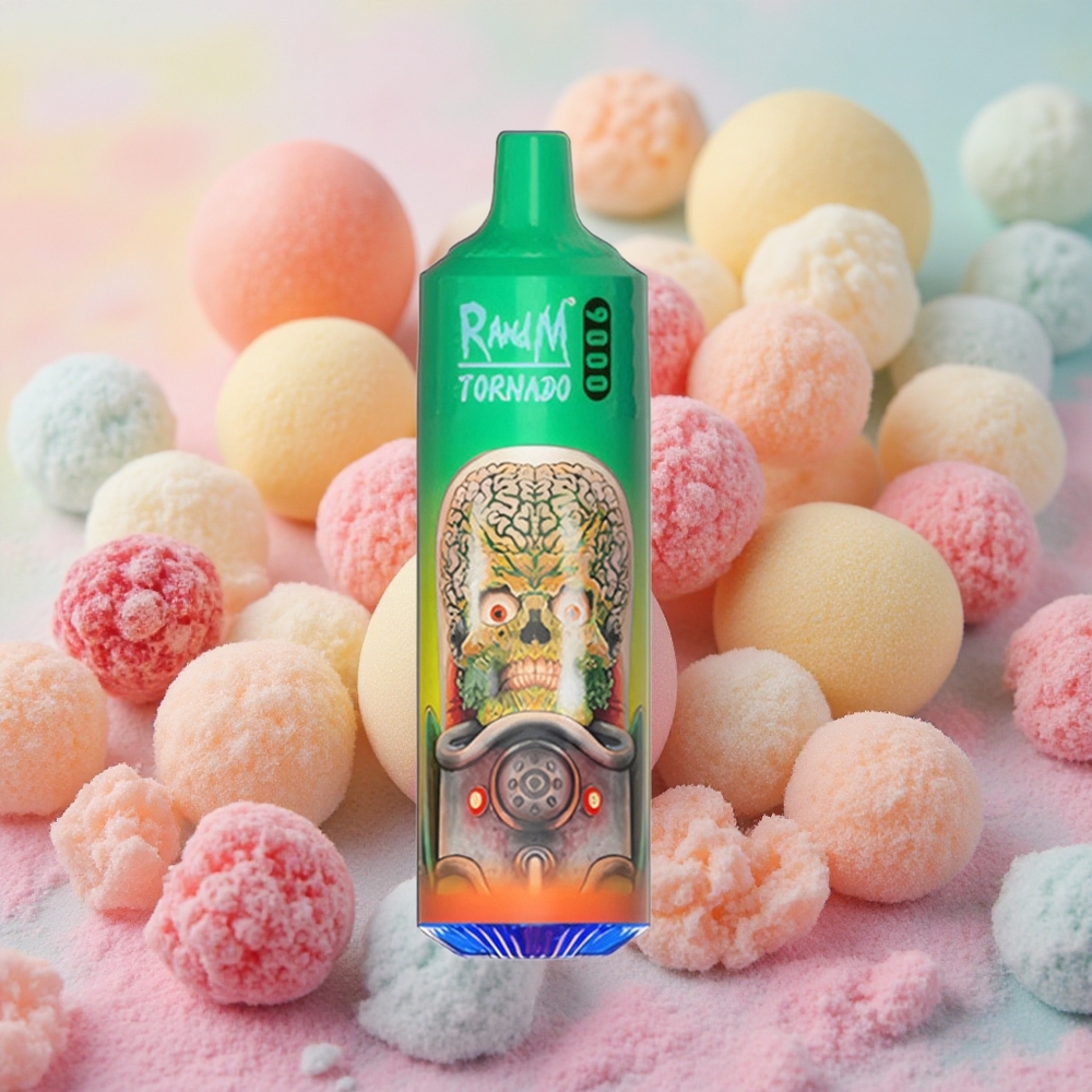 RandM Fumot Tornado 9000 Puffs 18ml E-liquid Capacity Mesh Rainbow Candy