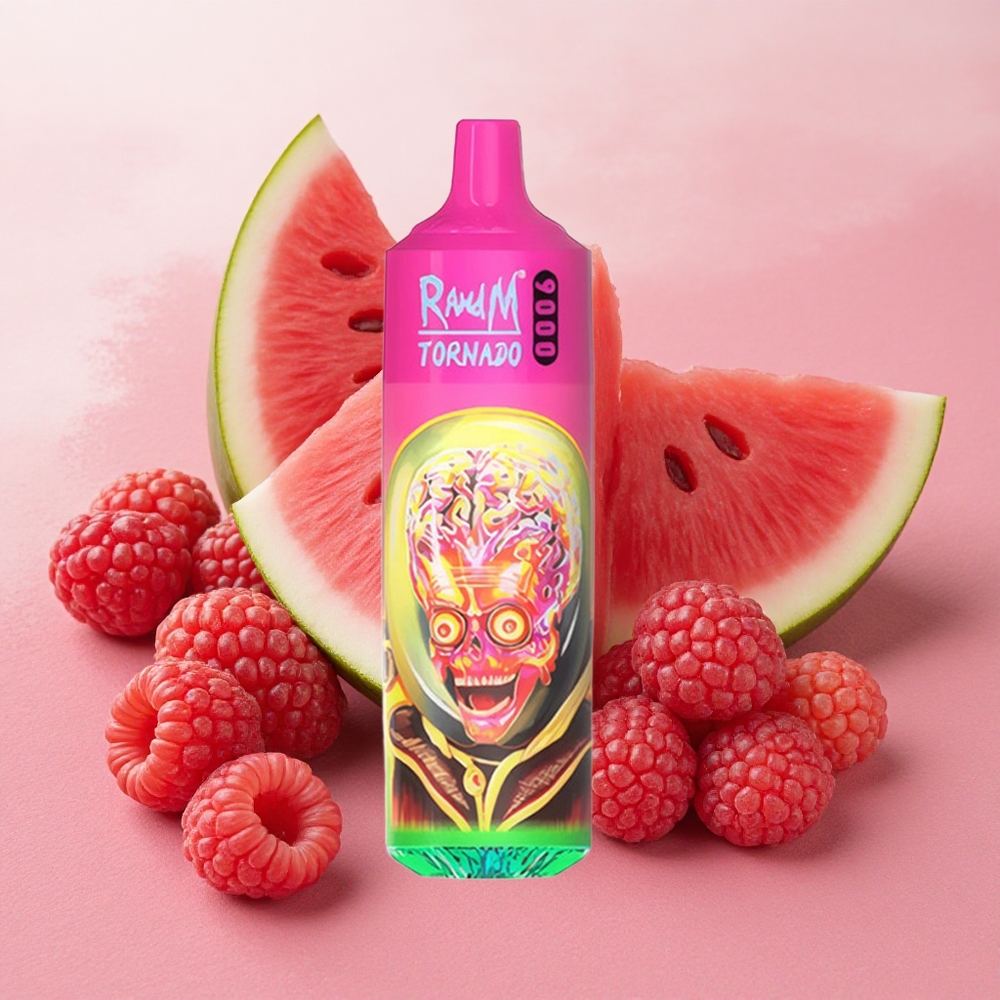 RandM Fumot Tornado 9000 Puffs 18ml E-liquid Capacity Mesh Raspberry Watermelon