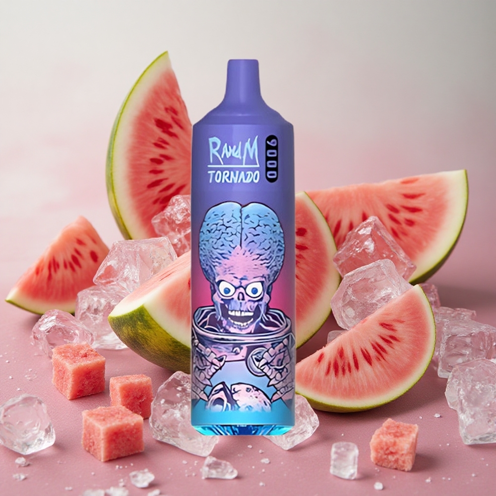 RandM Fumot Tornado 9000 Puffs 18ml E-liquid Capacity Mesh Watermelon Brazz Ice