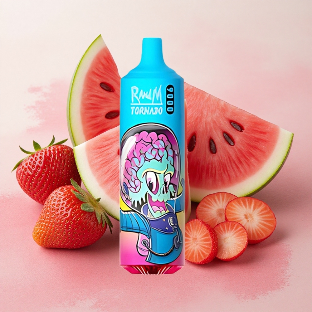 RandM Fumot Tornado 9000 Puffs Mesh Coil Strawberry Watermelon