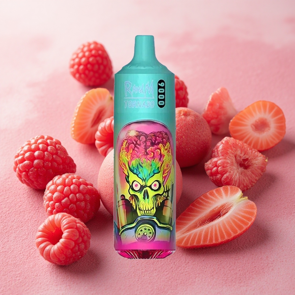 RandM Fumot Tornado 9000 Puffs Mesh RGB Strawberry Raspberry