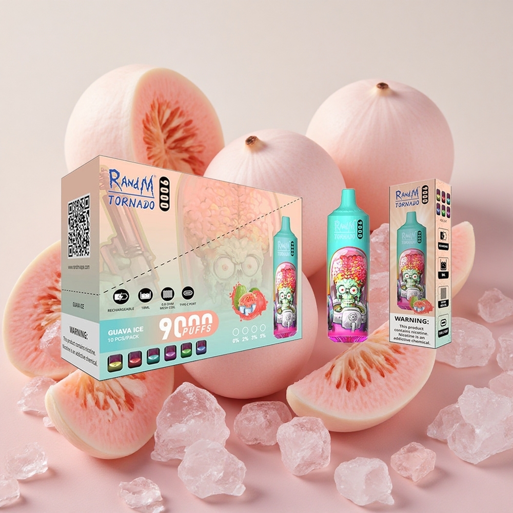 RandM Fumot Tornado 9000 Puffs Rechargeable Mesh Guava Ice
