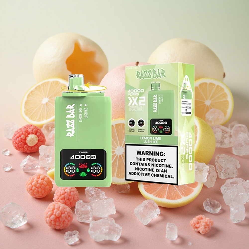 Razz Bar 40000 Puffs Power Screen Mesh Coil LEMON LIME_LUSH ICE