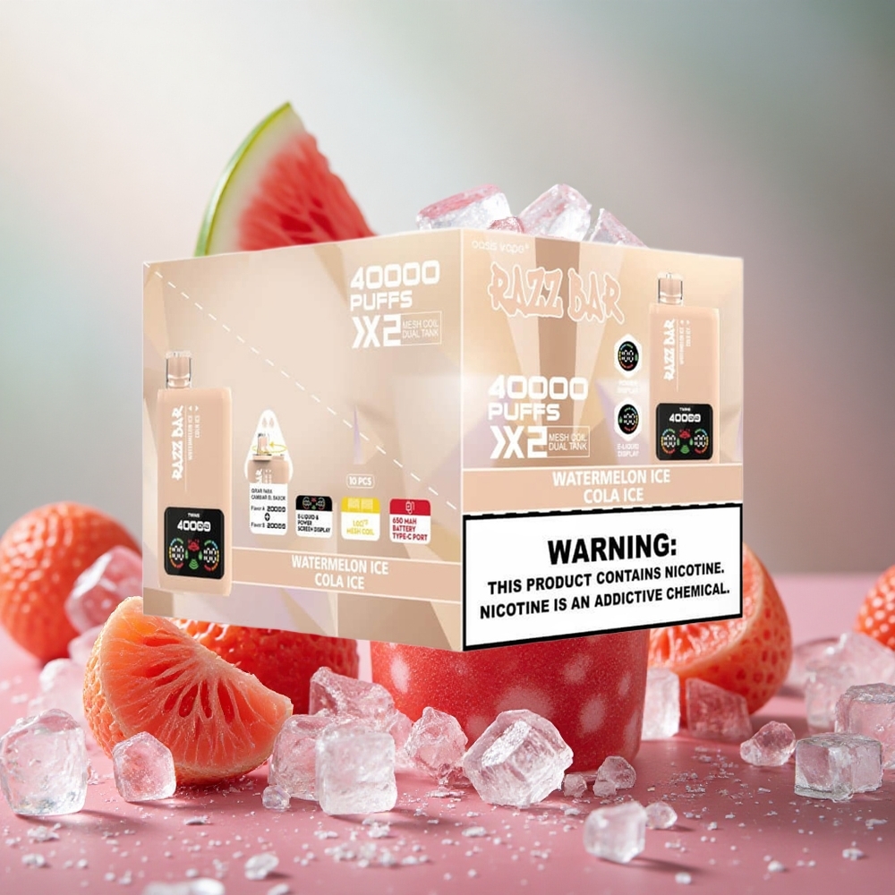 Razz Bar 40000 Puffs Power Screen Mesh Coil Watermelon Ice Cola Ice