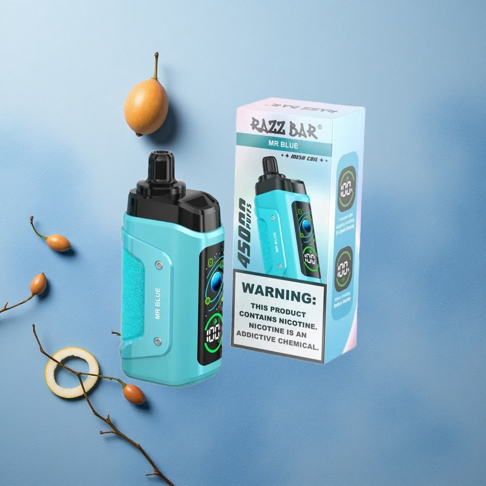 Razz Bar 45000 Puffs Adjustable Airflow Disposable Vape Mr Blue
