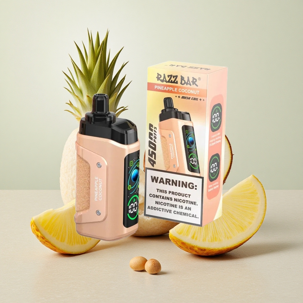 Razz Bar 45000 Puffs Adjustable Airflow Pineapple Coconut Disposable Vape
