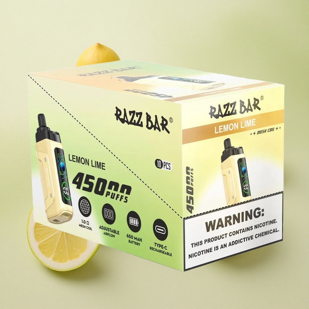 Razz Bar 45000 Puffs Mesh Coil Lemon Lime Disposable Vape