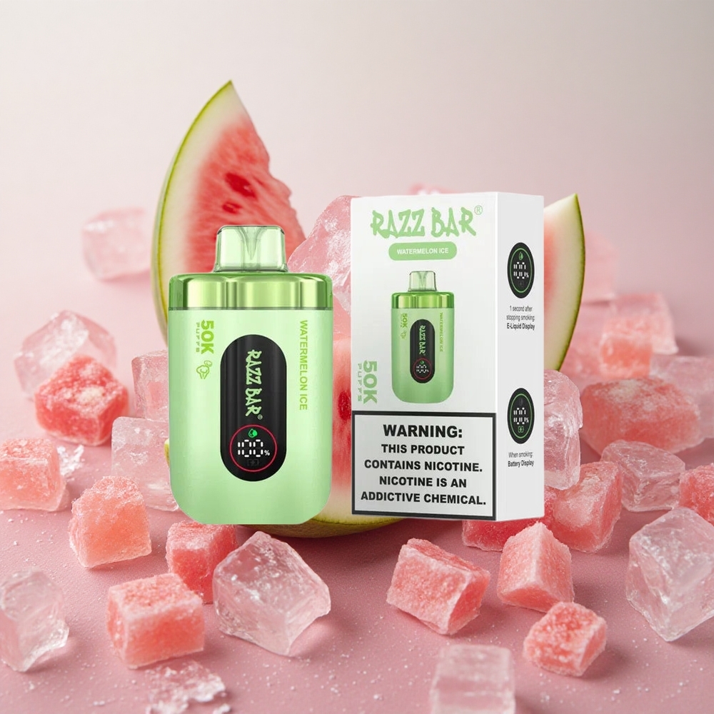 Razz Bar 50K Puffs 1.0 Ohm Mesh Coil Watermelon Ice